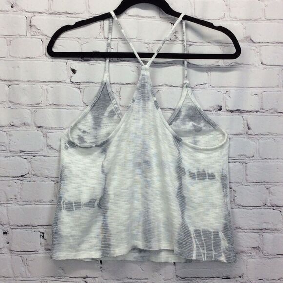 Me to We PacSun Tie Dye Racerback Tank Top Women's Size XS Gray/White Beachy NWT - Picture 9 of 9
